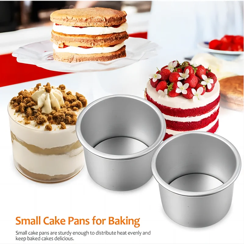 3pcs/6inch or 4pcs/6inch Removable Bottom Cake Pan Cheesecake Mould Round Baking Tray Aluminium Bake Tin Angel Food Cake Pan