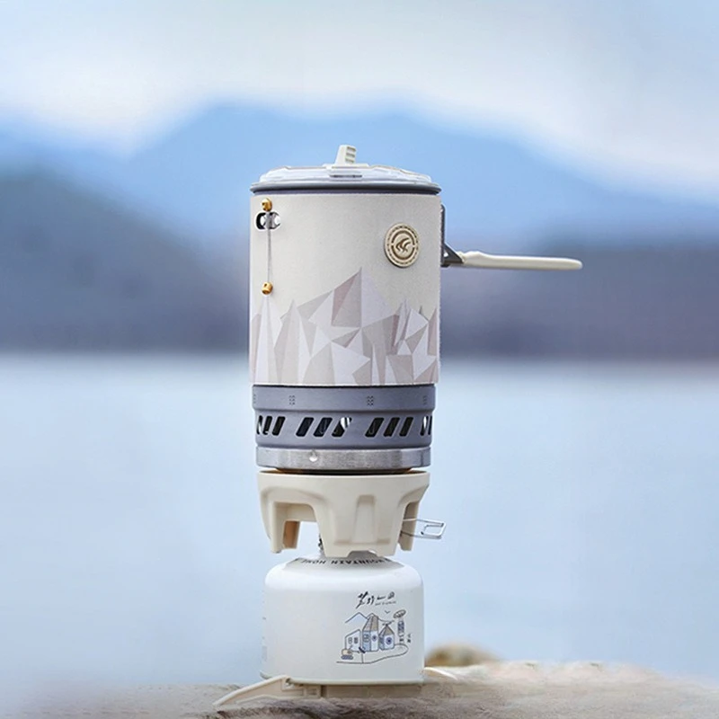 

Outdoor camping picnic picnic collector pot windproof energy-saving stove portable integrated stove pot