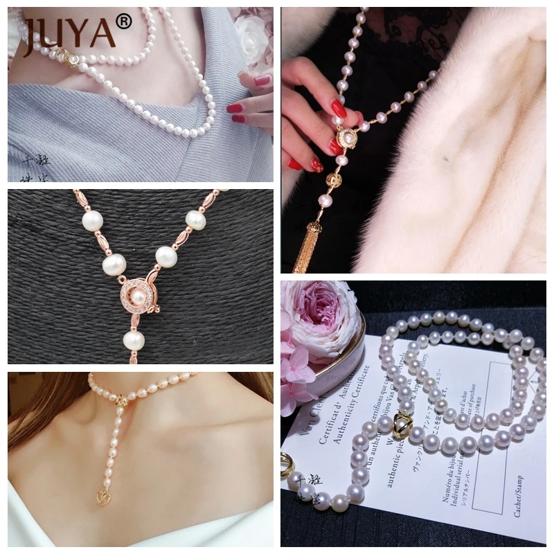 Clasp for beads handmade jewellery Findings Micro Pave Zircon Rhinestone Pearl Clasps For Pearls Necklace Jewelry Making