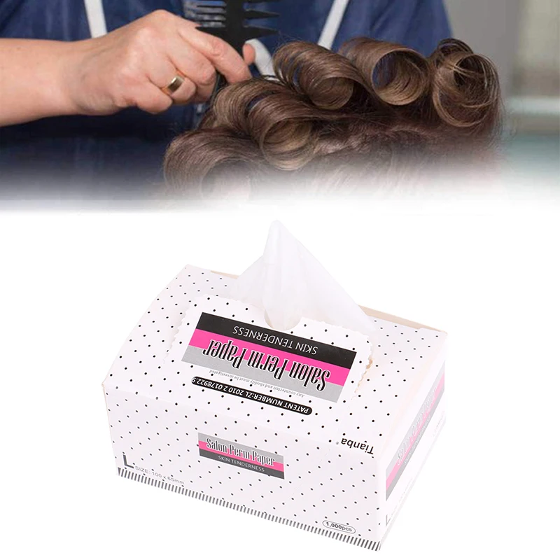 1000Pcs Disposable Perm Paper Professional Home DIY Hair Curling Paper Perming Hair Salon Permeable Resistant Soaking Perm Paper