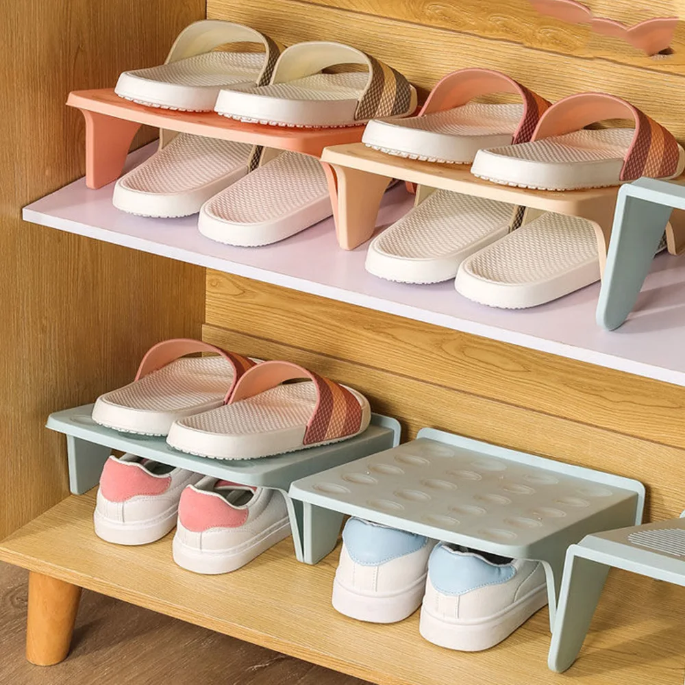New PP Household Storage Shoes Pink/Green Durable Shoe Storage Organizer Blue/Beige Save Space Simple Shoe Cabinet Household