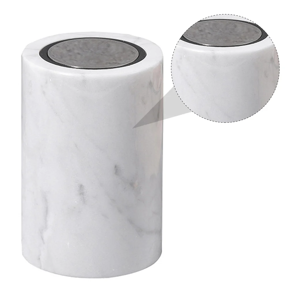 

Cotton Swab Box Toothpick Holder Natural Stone Crafting Storage Stylish Marble Pattern Design Drawing Room Ornament