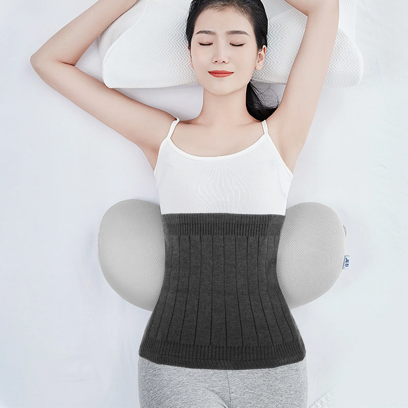 

Women Female Belly Warmer Winter Waist Support Soft Stomach Warming Belt Comfortable Protective Warm Support For Cold