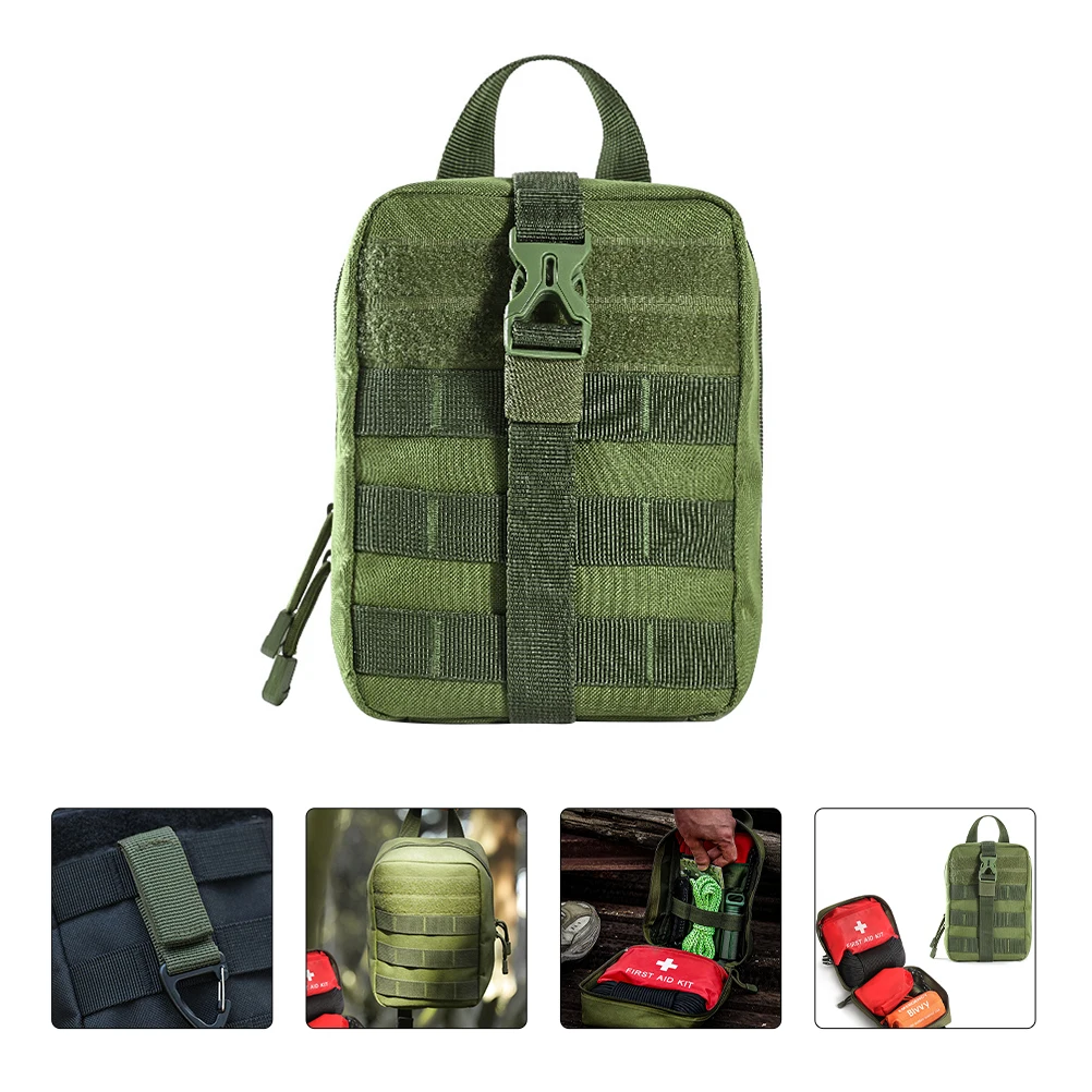 

Portable Hanging 10 Inch Green Oxford Cloth Storage Pouch Compact Tool Bag Camping Travel Outdoor Gear ganizer