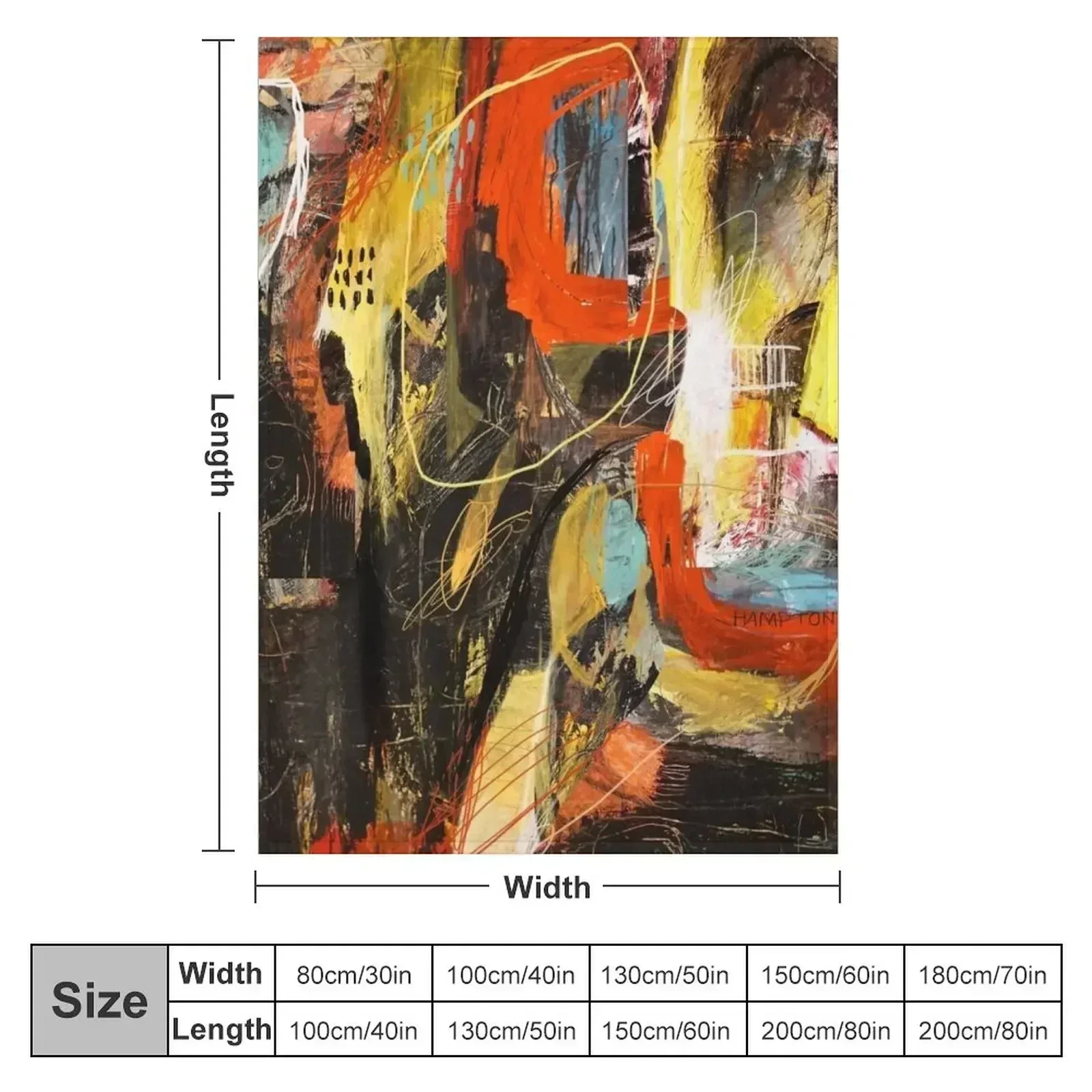 The Family Fire - Abstract Painting Throw Blanket For Sofa Thin Bed linens Shaggy Luxury Designer Blankets