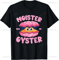 Oyster 재밌는 프린트 유머 이벌브 셔킹 티셔츠, 캐주얼 패션, 느슨한 하라주쿠 남성 티셔츠, 여름 스타일 티