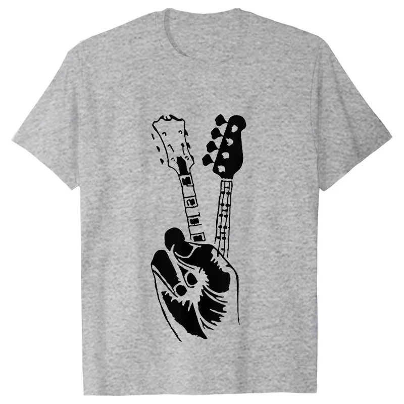 Funny Electric Bass Guitar Tee Shirts Graphic Tops Streetwear Short Sleeve Music Hip Hop Rock Musician Guitarist T-shirt Men