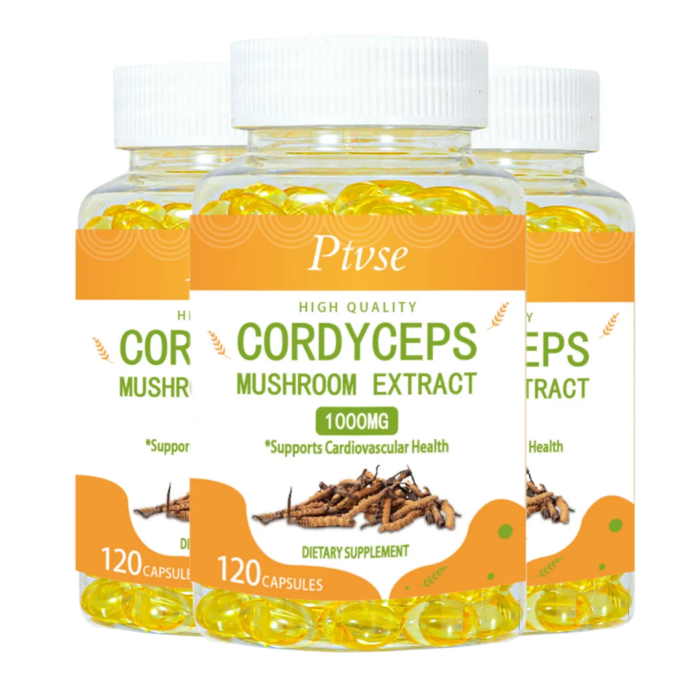 Cordyceps Extract Supplement 1000 mg - High Quality Mushroom Extract Supplement, Vegetarian Capsules