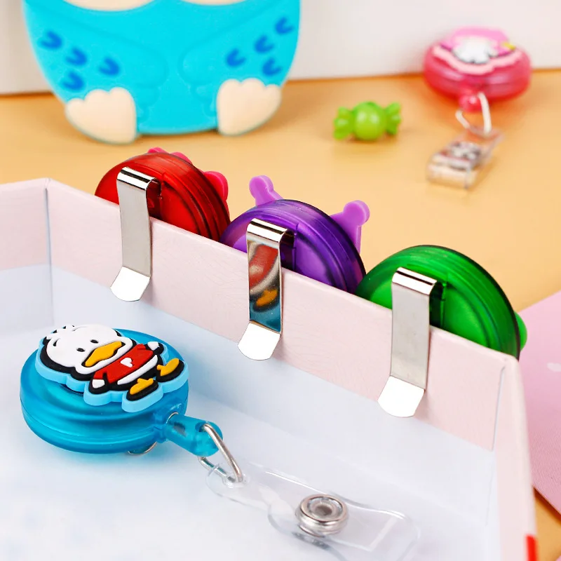 Hello Kitty Melody Kuromi for ID Card Holder Scalable Toggle Clip Employee Card Doctor Nurse Chest Card Student Bus Card Holder