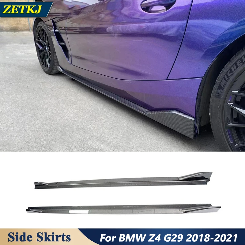 

Real Carbon Fiber Car Side Skirts Bumper Lip Side Protection Decorate Board for BMW New Z4 G29 2018-2021 Car Styling Tuning