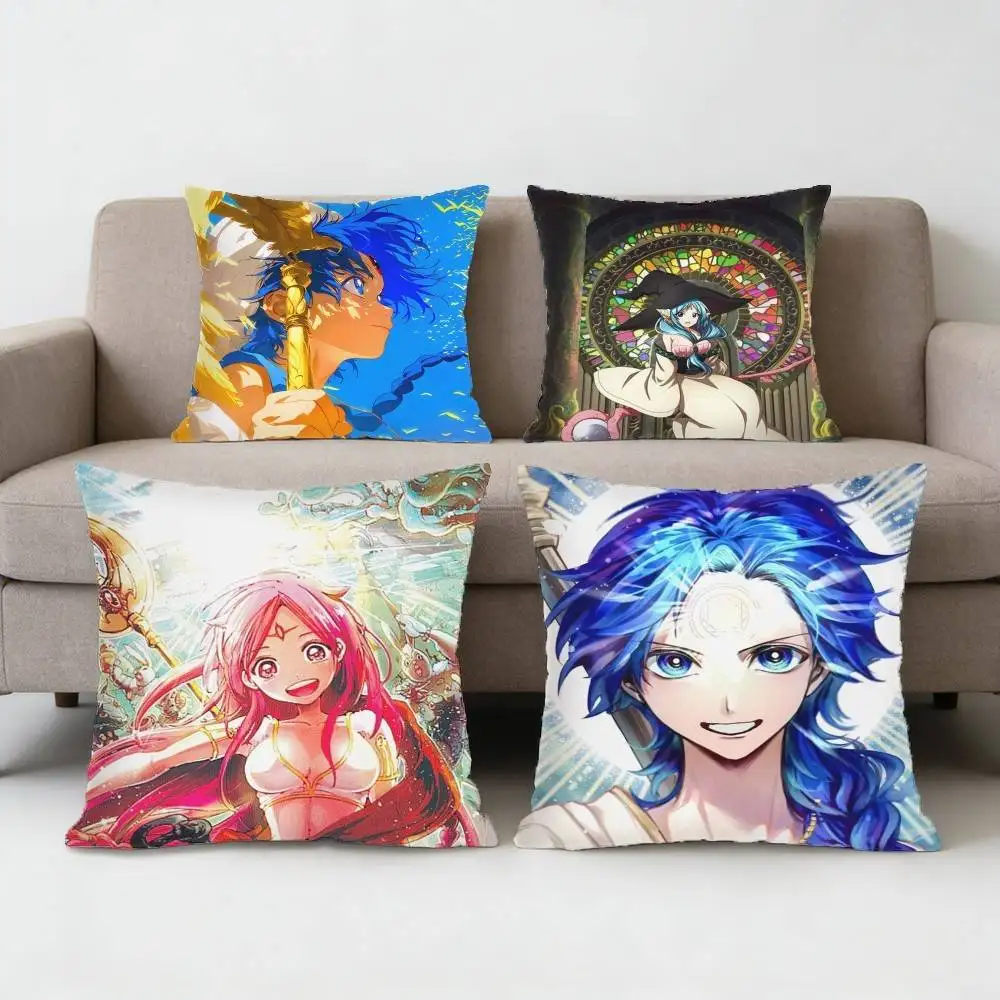 Magi The Labyrinth of Magic Anime Pillow Case Sofa Living Room Bedroom Headboard Backrest Cushion Square Cushion Nap Time
