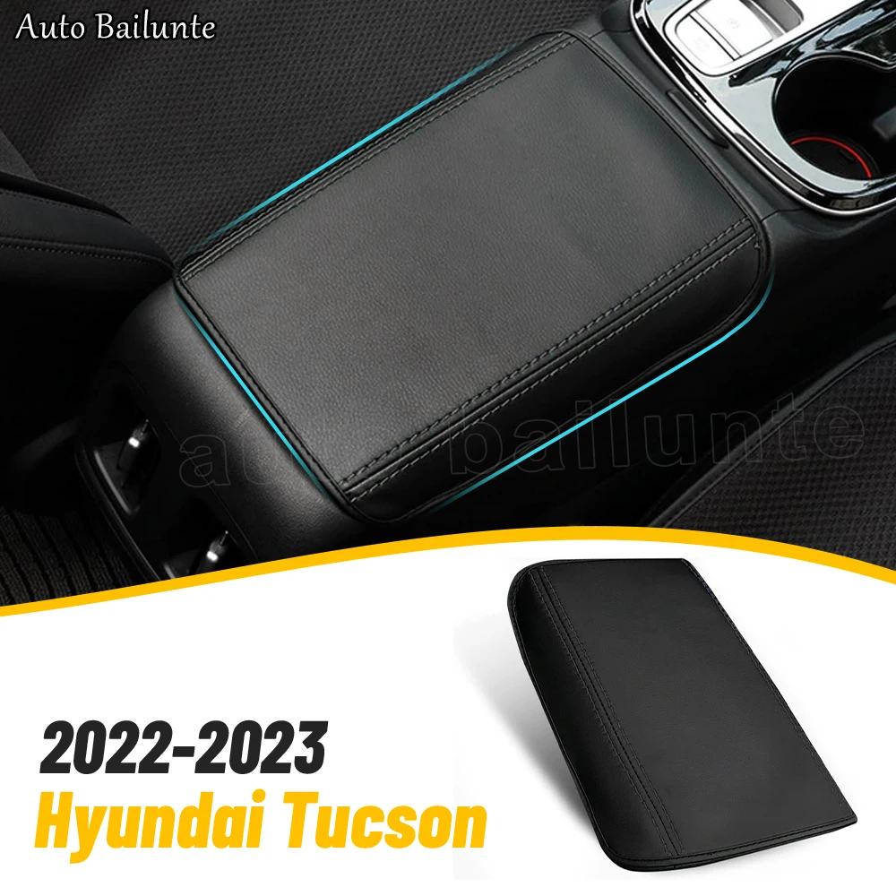 

Center Console Armrests Box Cover Anti-Scratch Leather Armrest Protector Pad Decor Accessories Fit for Hyundai Tucson 2022 2023