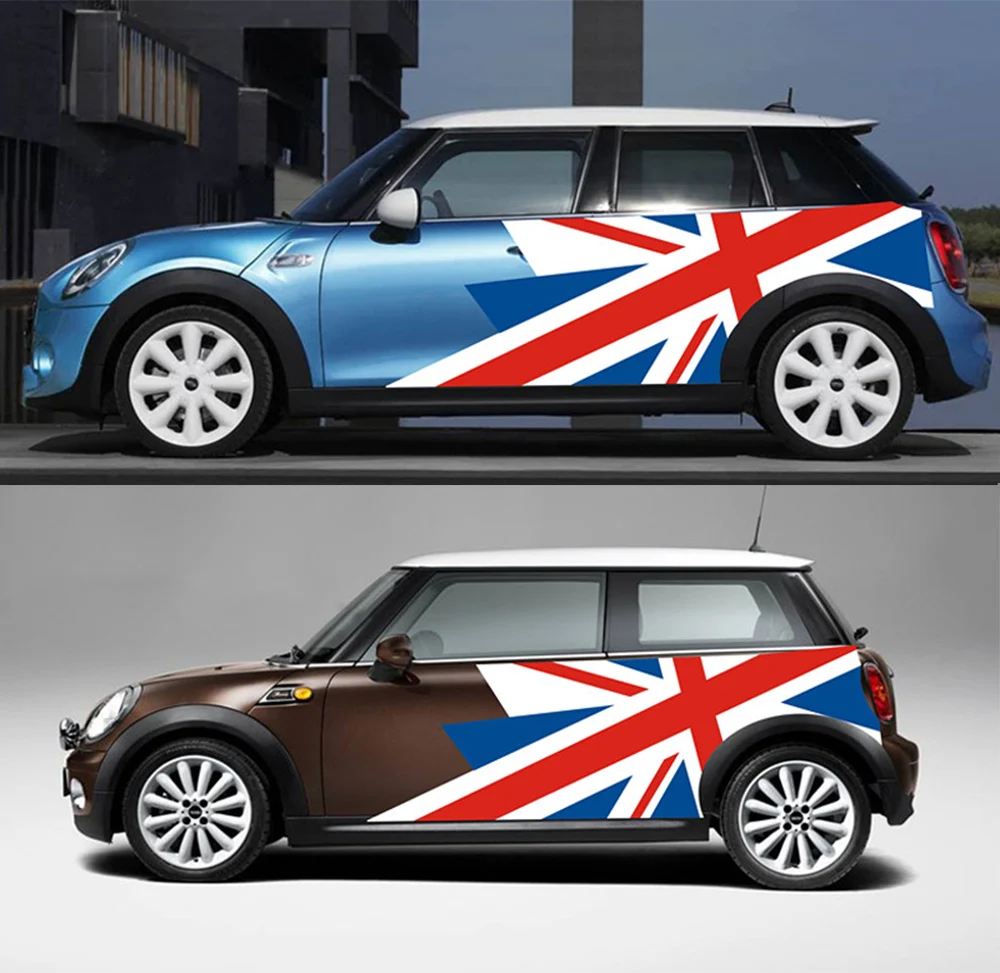 Union Jack Auto Außentür Seite Körper Aufkleber Aufkleber Für MINI Cooper Countryman R60 R55 R56 F55 F56 F60 Auto Styling Zubehör – Detail 5