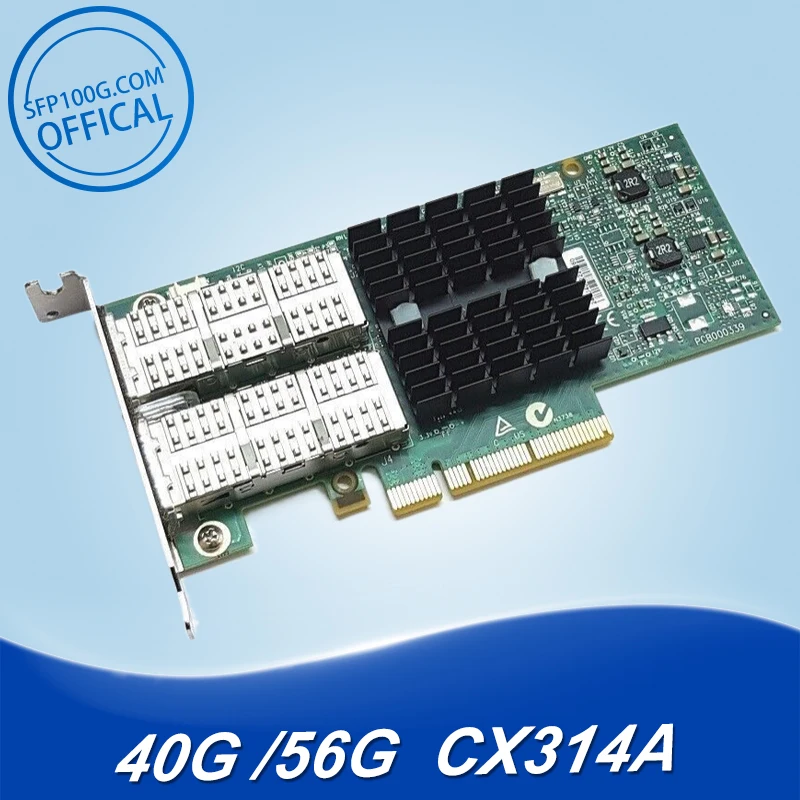 Mellanox-Ethernet MCX314A-BCCT CX314A  Doble Puerto, Ethernet, QSFP, NIC,  ConnectX-3 Pro, 40GbE