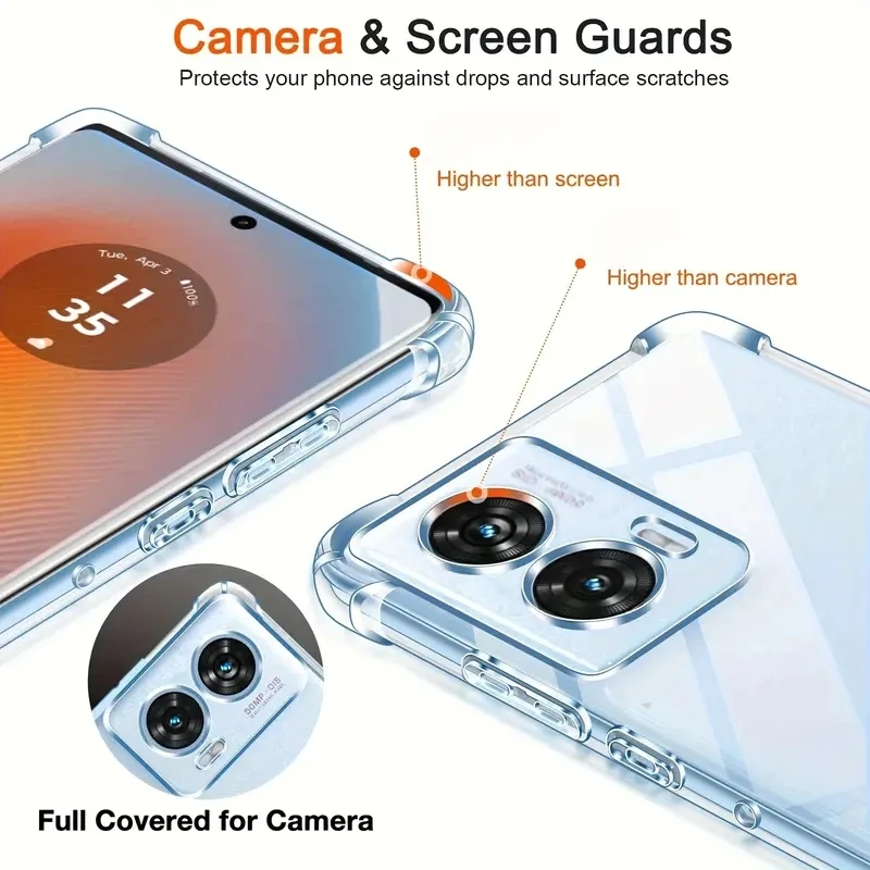 모토로라 모토 G35 G34 5G E13 G05 G15 G72 G14 G04S E14 G32 G56 G24 G06 G86 파워용 두꺼운 충격 방지 실리콘 케이스 보호 커버