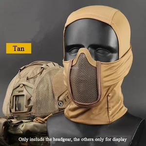 Balaclava Tactical Mesh Maske Airsoft Paintball Gesichtsschutzstil Ninja Cover Stahl Metallmaske Falten Sie 8 Hauptverkaufsmaskenschutz Airsoft - №1
