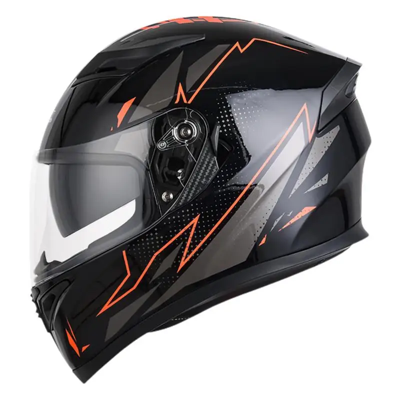 

Motorcycle Hat For Men Full Face Dual Visor Motocross Motorcycle Dirt Bike Snowmobile Hat With Extra Clear Visor And Dual Lens