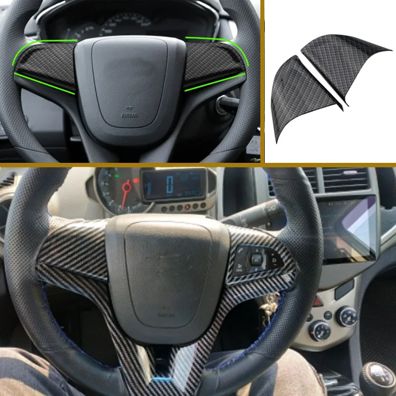 for Chevrolet Orlando for Chevrolet Cruze 2009-2015 Auto Car Styling Steering Wheel Buttons Protection Cover Trim Sticker