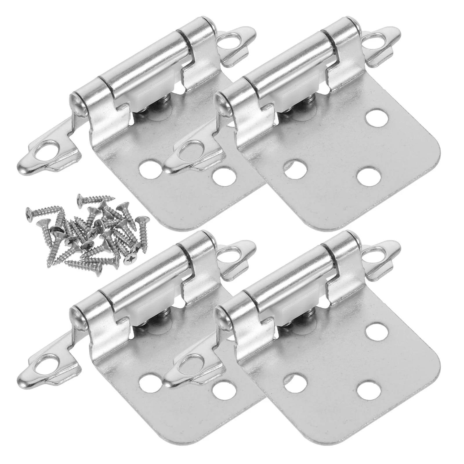 

4Pcs Spring Loaded Self Closing Cabinet Hinges Multi Angle Folding Hinges Sturdy Rustproof Hardware for Furniture Kitchen Doors