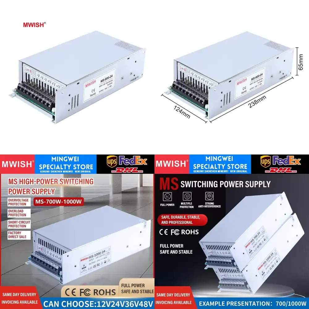 

Energy Saving Eco Friendly Micro Inverter for Mwish MS 800 24 LED Power Supply 800W 24V 33 3A SMPS Switching Power Supply