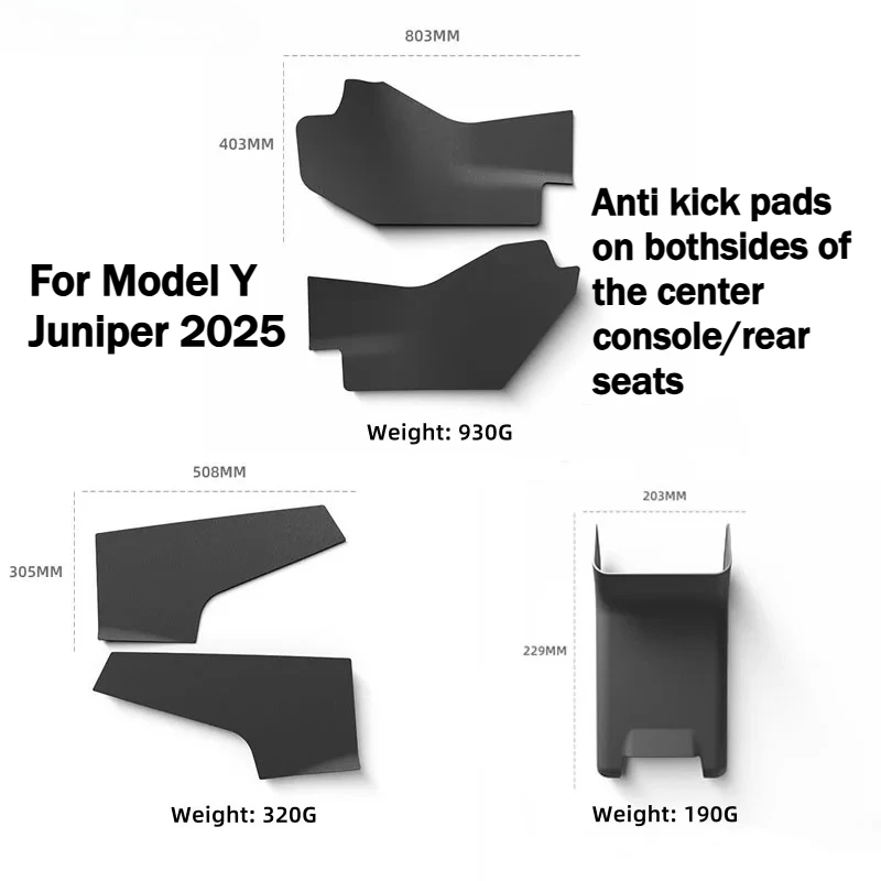 TPE Center Console Side Anti Kick Pad Rear Air Vent Anti Kick Board Car Interior Accessories For Tesla Model Y Juniper 2025