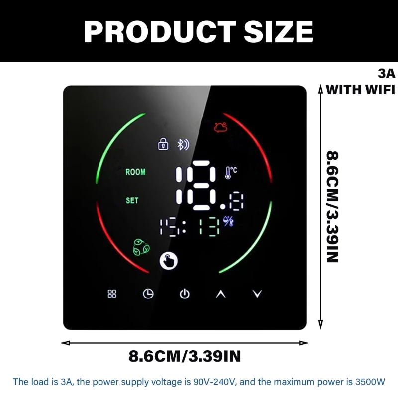 Thermostat Programmable 3A, régulateur température pour chauffage au électrique