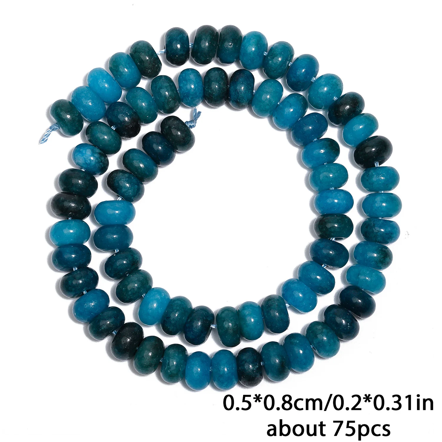 Natursteine Rondelle Spacer Perlen 5x8mm Gelb Grün Jade Flache Runde Perlen für Armbänder Perlen Schmuckherstellung Zubehör