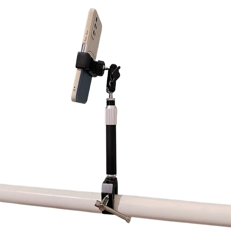 Retractable Mobile Phone Metal Extension Rod Lazy Bedside Mobile Phone Holder Dormitory Bunk Bed Circumference Clip