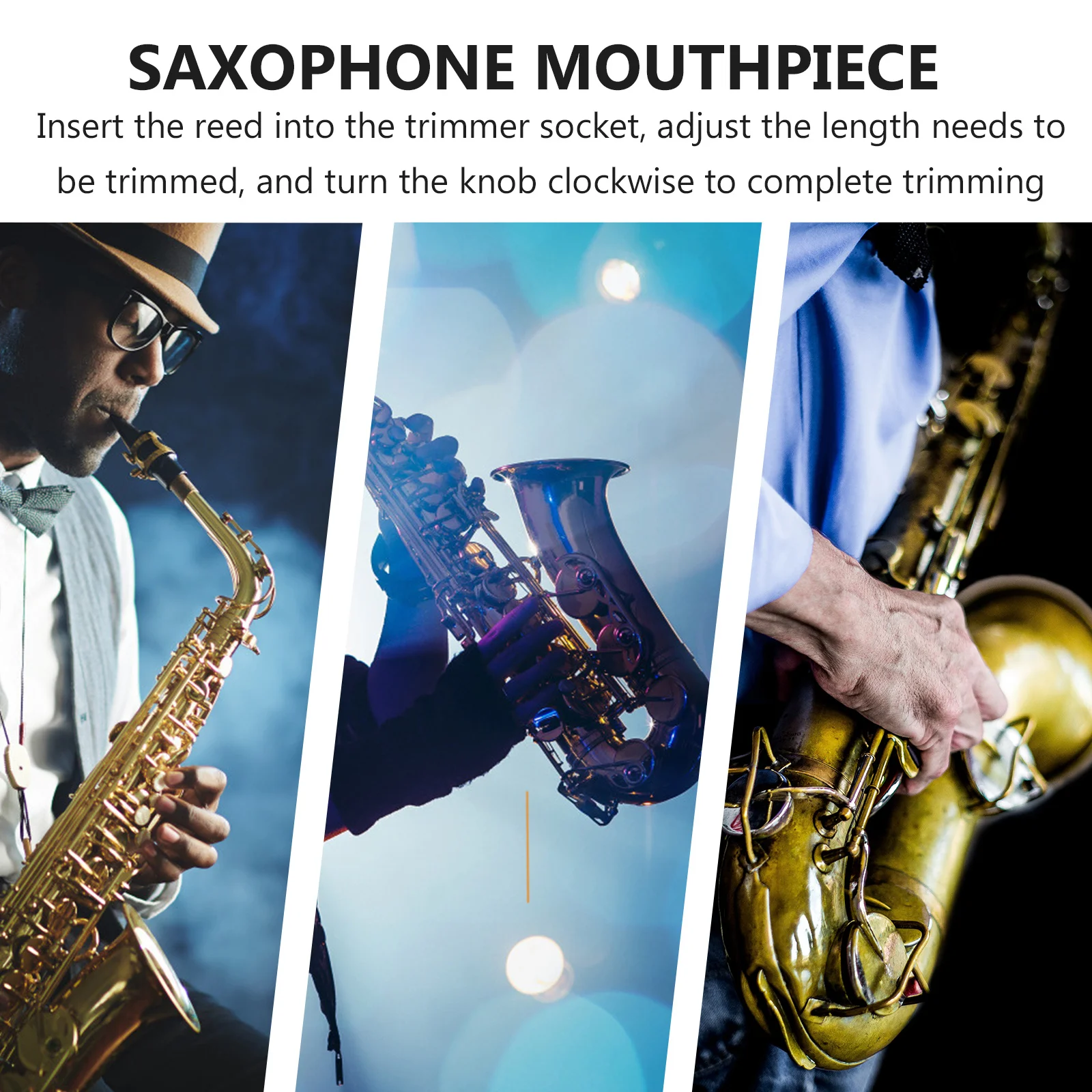 

1Set Saxophone Reed Trimmer Set Smooth Incision Fine Texture Complete Accessories Reed Corrector Instrument Repair Tool