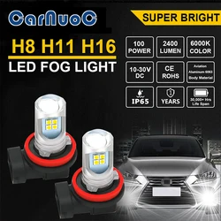 Luz LED antiniebla para coche, lámpara Blub H8 Canbus sin Error para VW Beetle CC Jetta Passat B7 B8 Polo 6R MK6 6 Scirocco mk3 Sharan 7N Tiguan, 2 unidades