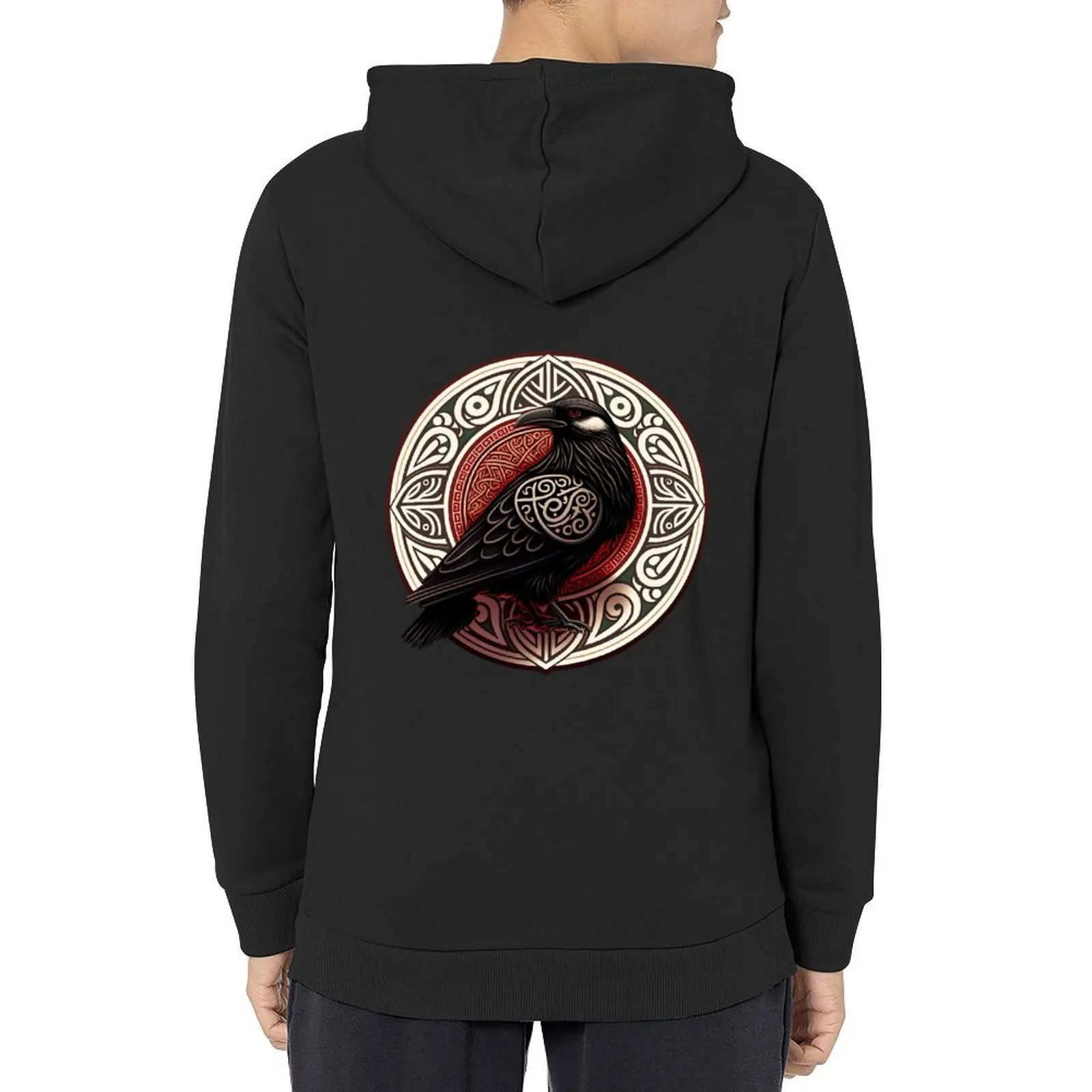 

Huginn and Muninn Hoodie fashion men men's winter sweater male clothes men's clothing mens hoodie