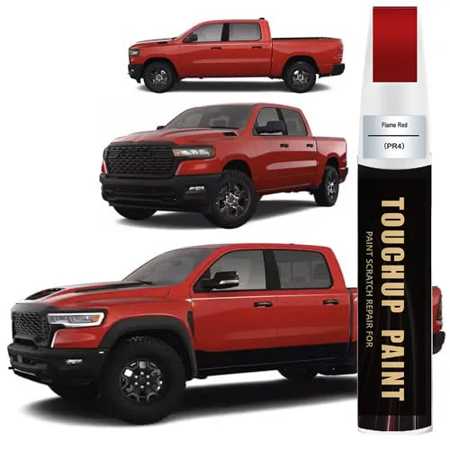 Flame Red(PR4) Touch up Paint for Dodge Ram OEM Color Match Car Paint Scratch Repair Kit, Quick & Easy Solution to Repair
