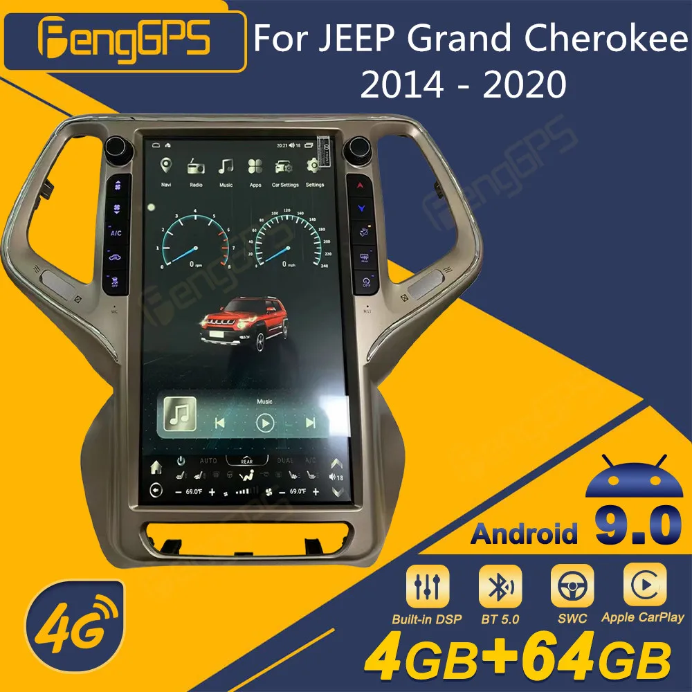 

For Jeep Grand Cherokee 2014 - 2020 Android Car Radio Screen 2din Stereo Receiver Autoradio Multimedia Player Gps Navi