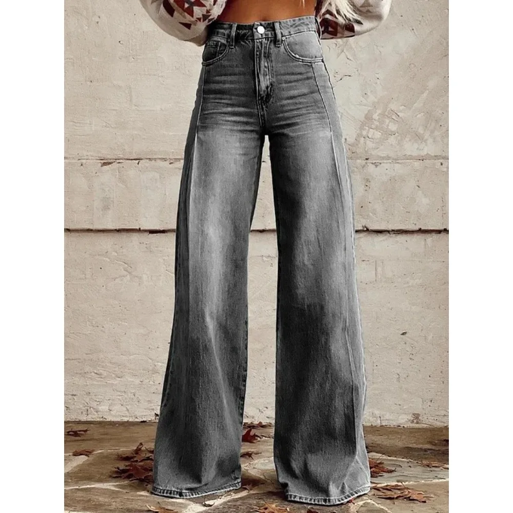 Harajuku Bohemian Art Print Palazzo-Hose mit hoher Taille und weitem Bein, Baumwolle, lässige, locker sitzende Hose mit Taschen, Damen-Punk-Hose – Detail 20