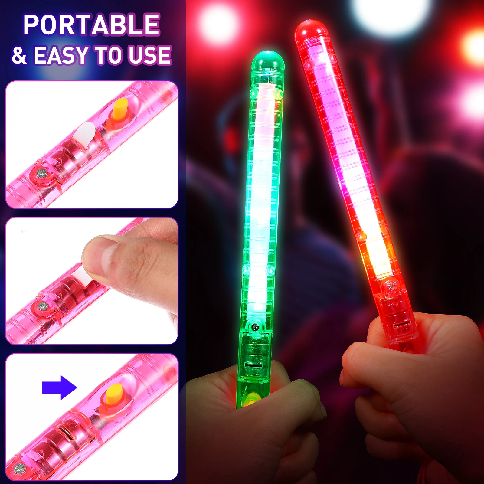 

12 Pcs Glow Sticks Bright Fluorescent Light Light Up Glow Wand for Concerts Parties Weddings Kids Party Supplies
