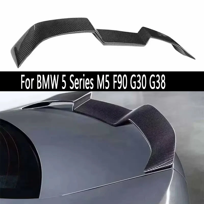 

For BMW 5 Series M5 F90 G30 G38 Carbon Fiber Tail fins Rear Spoiler Duckbill Car Wing Retrofit the rear wing body kit