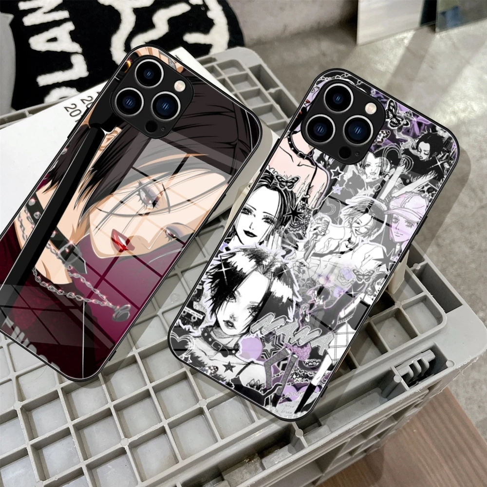 Nana Osaki Anime Phone Case Tempered Glass For IPhone 16 15 14 13 12 Pro Max Plus Samsung S24 S23 A55 A54 Covers