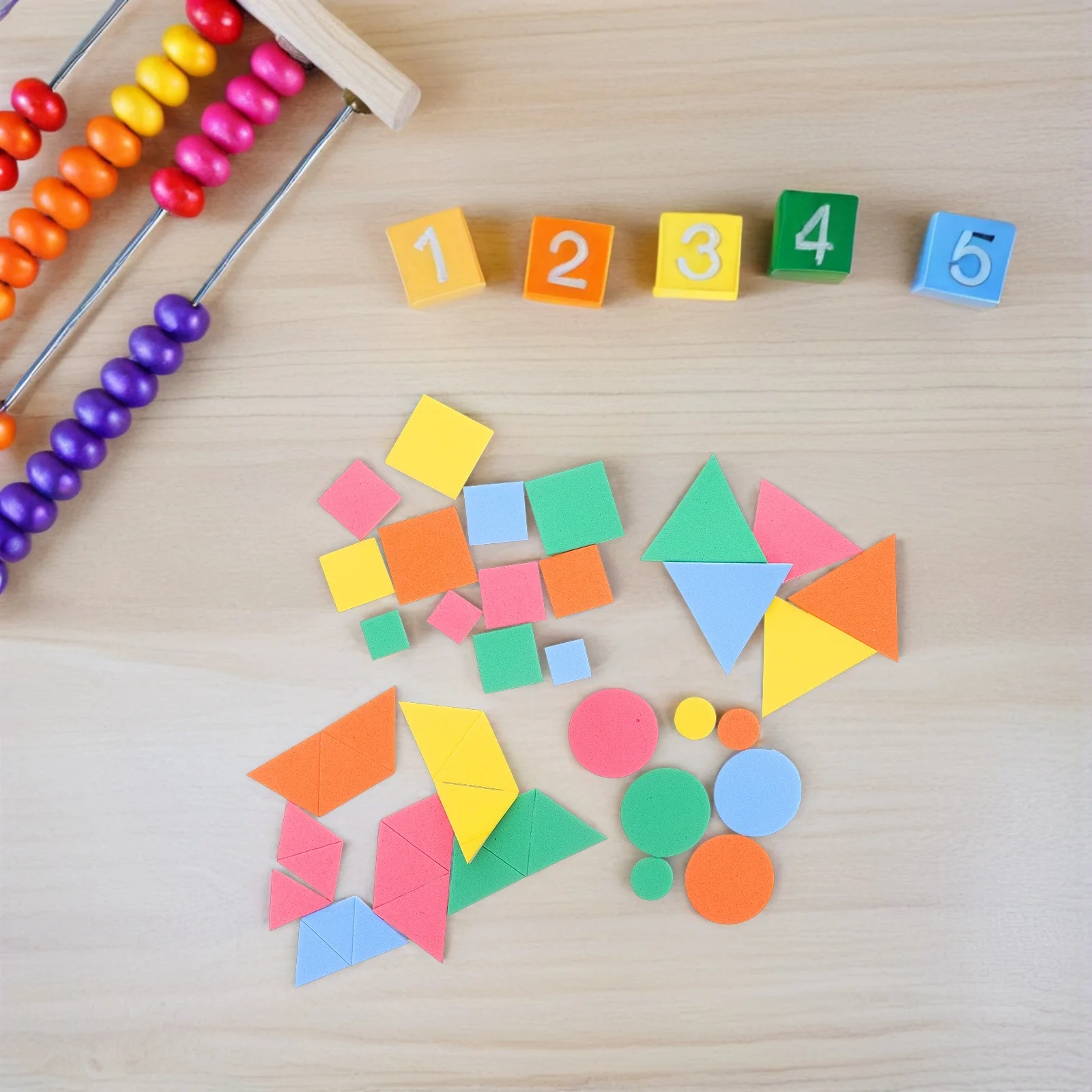 

1500Pcs Self Adhesive Eva Foam Geometric Shapes Stickers for DIY Crafts Scrapbooking Projects Geometric Shapes