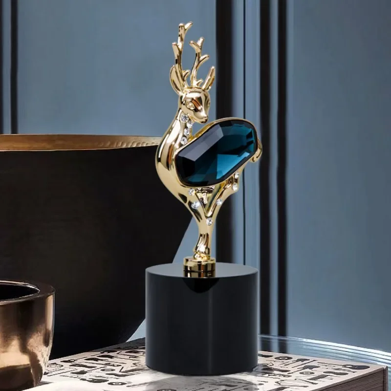 Modern light luxury enamel decoration, porch wine cabinet, TV cabinet, creative gifts, deer ornament