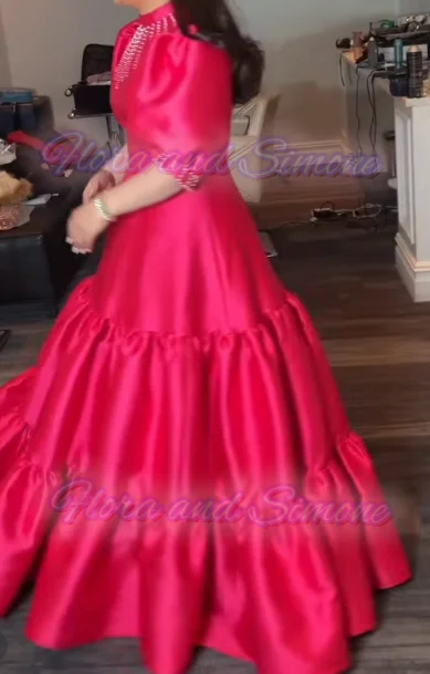 تخصيص مطرز الديكور زهرة فتاة فساتين لحفل الزفاف الأميرة فتاة أثواب ثوب مسائي تنورة طويلة الكبار