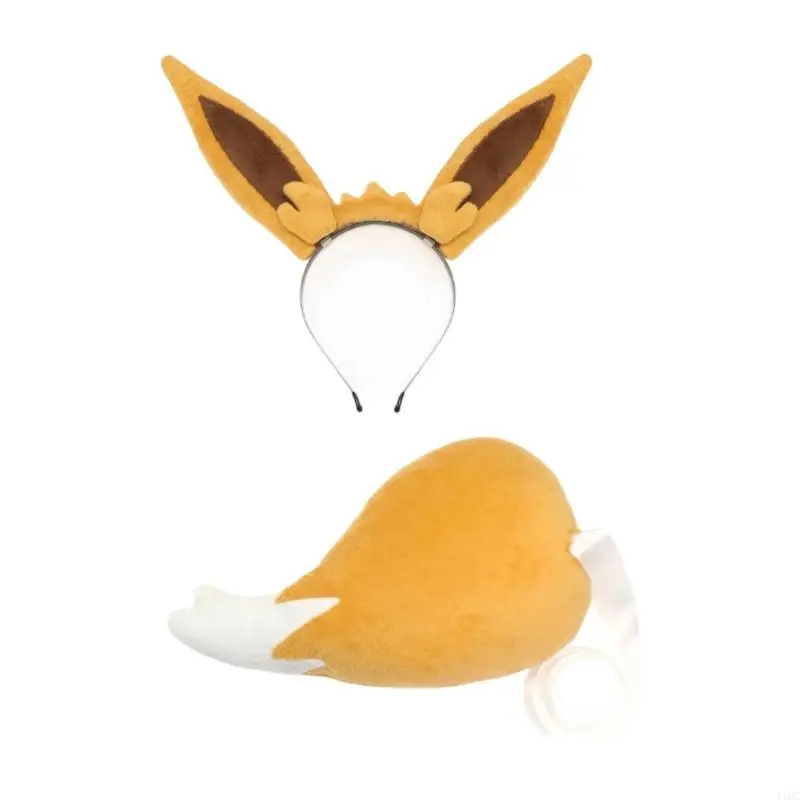 2025 ADORÁVEL EEVEE COSPLAY FASTIME com orelhas e cauda para convenções anime Halloween