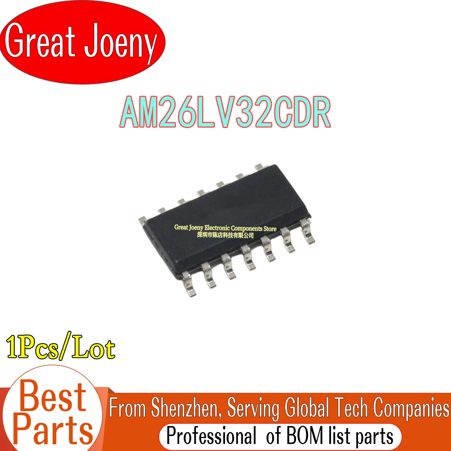 

100% New Original AM26LV32C AM26LV32CDR IC Chipset SOP-16