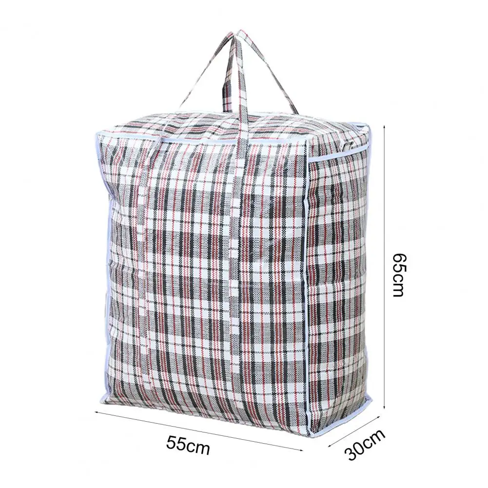 Plaid Pattern Plastic Dirt-proof Moisture Resistant Clothes Storage Bag Quilt Storage Bag for T-Shirts