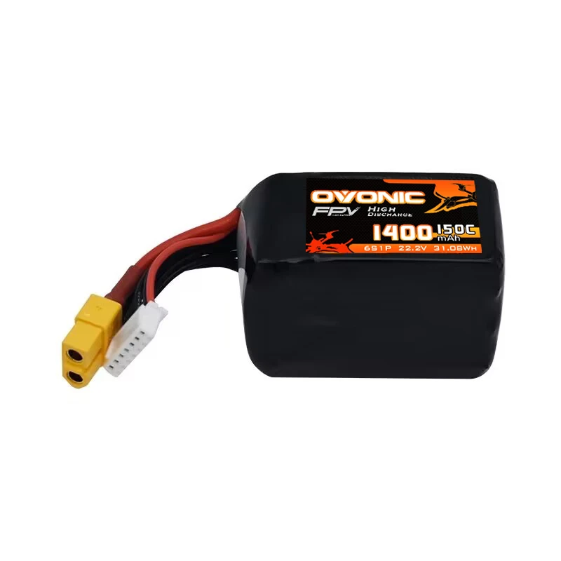 Batería Lipo OVONIC 1400mAh 6S 22.2V 150C XT60 para dron de carreras - imagen 4