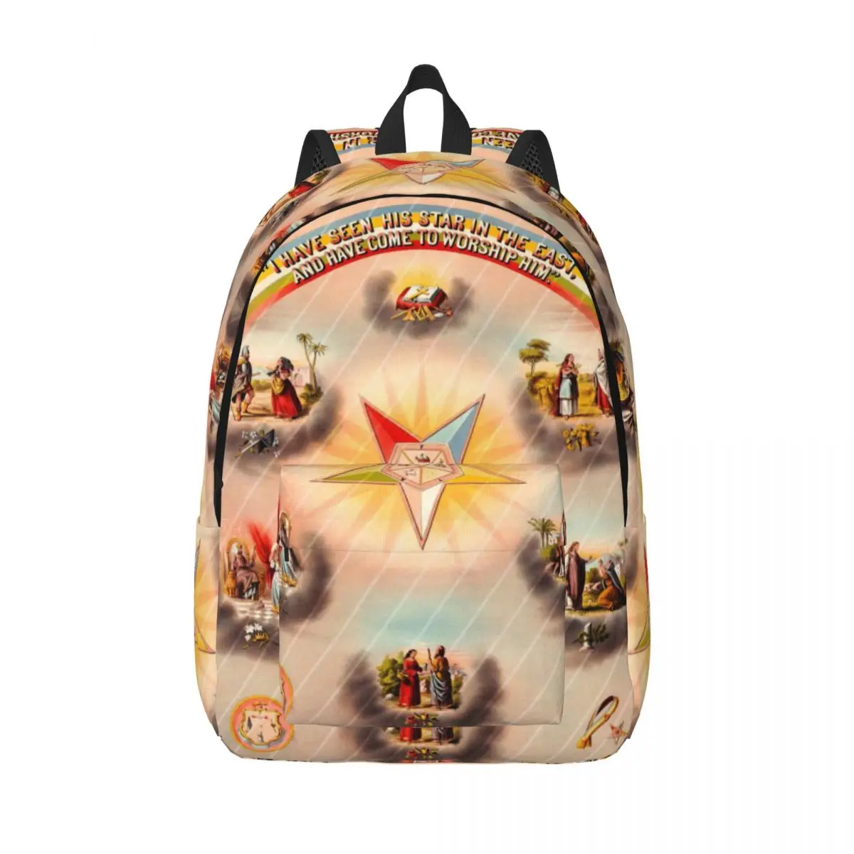 

Пользовательский заказ Восточной звезды OES дорожный холщовый рюкзак для мужчин и женщин школьный компьютерный рюкзак для студентов колледжа рюкзак сумки