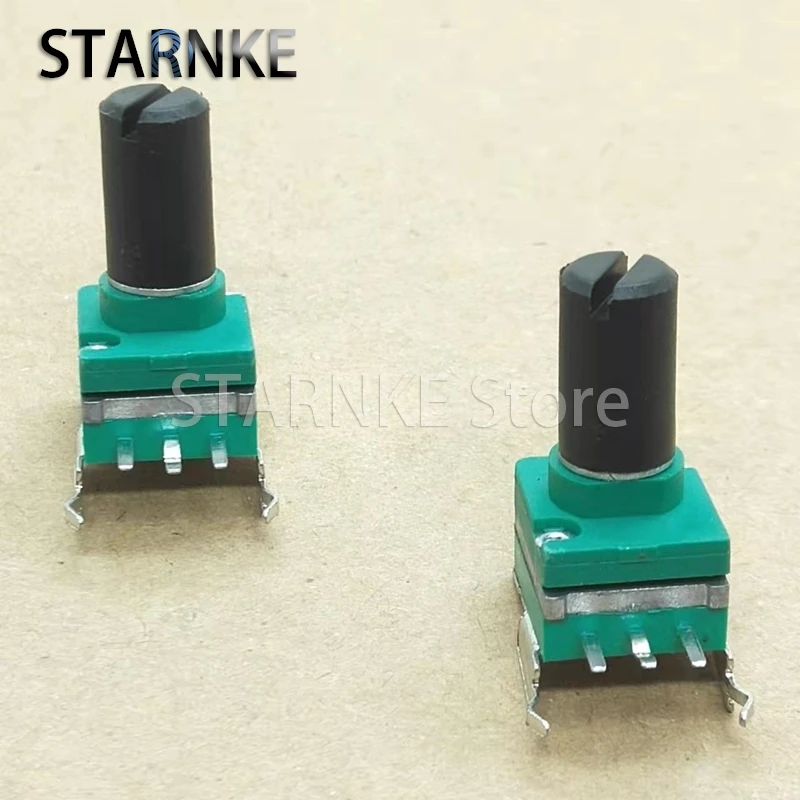 3PCS 09 Type Horizontal Single Potentiometer B50K Amplifier Audio Volume 5Pins Potentiometer Handle Length 10MM B503