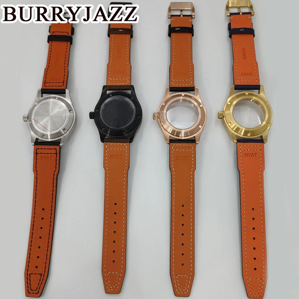 BURRYJAZZ 36mm 39mm NH35 NH36 NH34 NH38 NH70 NH72 ETA2824 PT5000 Watch Case Silver Black Gold Sterile Case Sapphire Glass