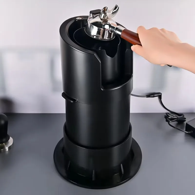 Electric Coffee Knock Box Plastic Knock Box Automatic Coffee Cleaner Portafilter Box