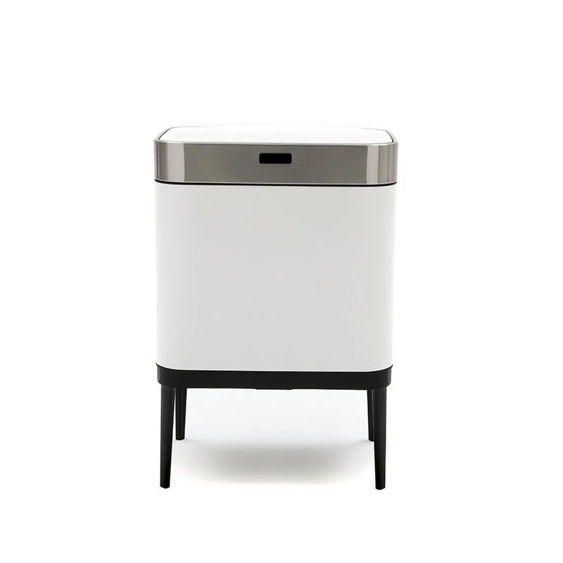 Intelligent induction classification trash can kitchen large capacity household stainless steel light luxury high foot electric