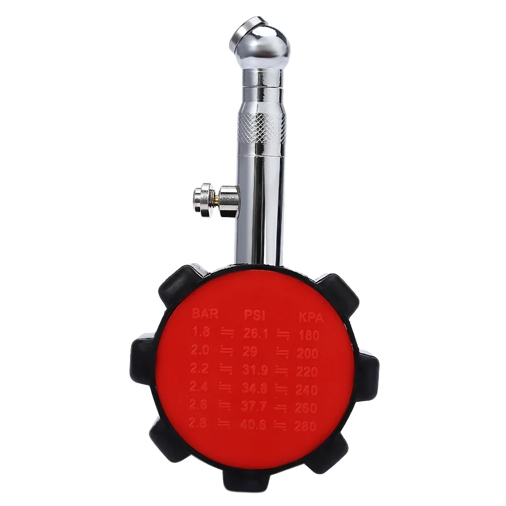เกจวัดความดันลมยางสีดำความแม่นยำสูง100 PSI สำหรับรถยนต์รถบรรทุกและรถจักรยานยนต์
